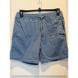 GAP Mens Blue Gray Cotton Stretch Twill Drawstring Elastic Waist Chino Shorts M